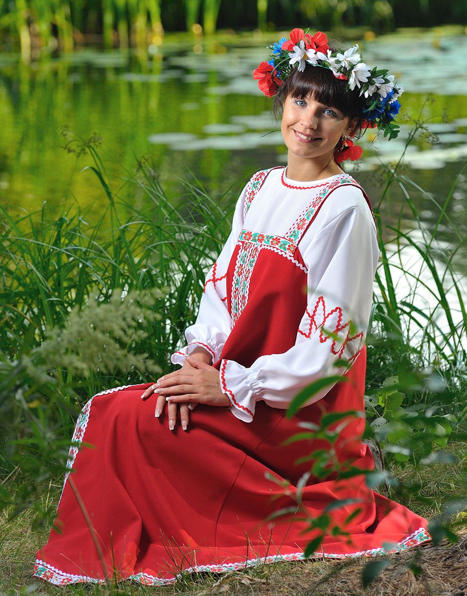 Beautiful girl Girls in Slavic costumes in Rajkot
